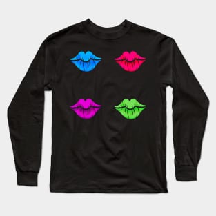 Neon Lips Long Sleeve T-Shirt